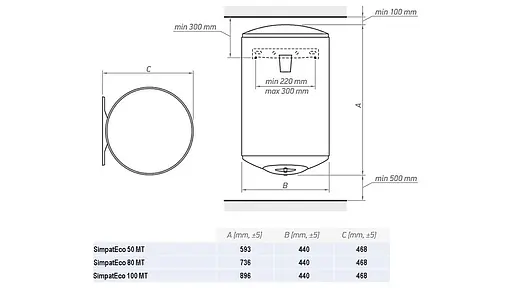 Водонагреватель Tesy SimpatEco 80 MT (6664105) - фото 2