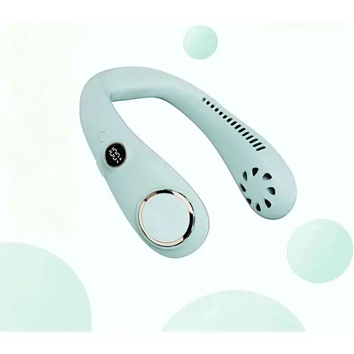 Зеленый Портативный шейный вентилятор, безлопастный вентилятор с функцией Hands-Free, персональный вентилятор с охлаждением на 36