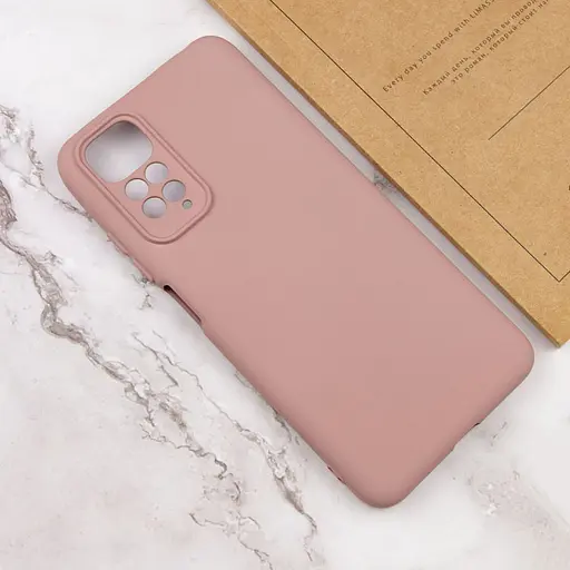 Чехол Silicone Cover Lakshmi Full Camera (AAA) для Xiaomi Redmi Note 11 (Global) / Note 11S Розовый / Pink Sand - фото 4