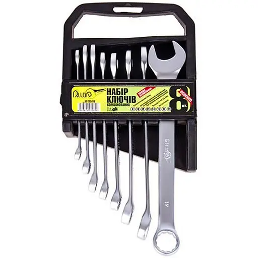 Набір ключів комбінованих Alloid 8-19 мм 8 предметів (HK-2005-8M) - фото 1