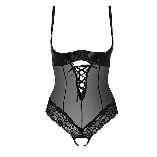 Боди с открытой грудью Passion Exclusive NORTH Body black L/XL - фото 3
