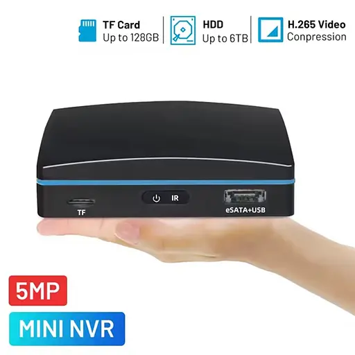 Мини NVR відеореєстратор мережевий на 8 камер із записом на SD картку пам'яті до 128 Гб Enster HS-NVR-2608MN (101212) - фото 2