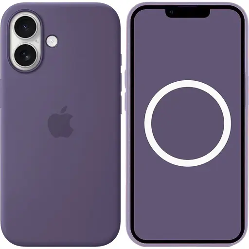 Чехол Silicone Case with Button, Animation & MagSafe для Apple iPhone 17 Purple Fog AAA (153238)