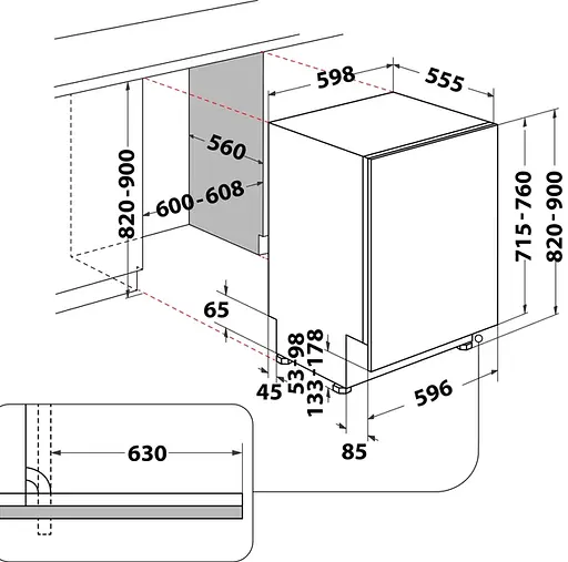 Посудомоечная машина Hotpoint-Ariston HM7 42 L встроена 60 см - фото 8