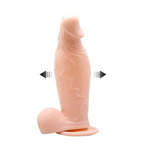 Надувний фалоімітатор LyBaile Inflatable Dong 19 см тілесний - фото 3