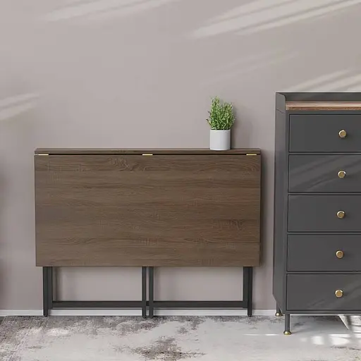 Стіл розкладний Моріс Ferrum-decor 750x1000x600 Чорний метал ДСП Дуб Сонома Трюфель 16 мм (FRD-104673) - фото 7