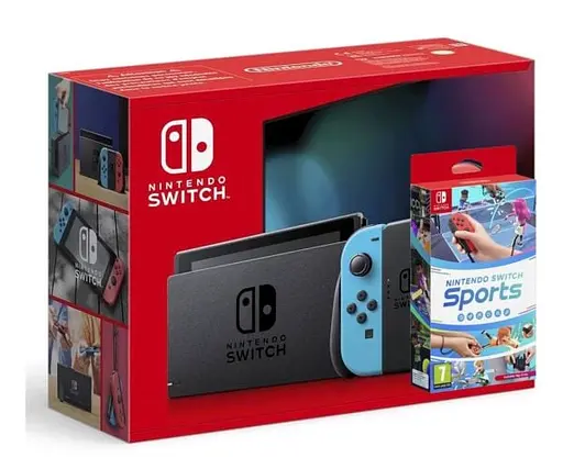 Ігрова консоль Nintendo Switch Neon Blue-Red Upgraded version + гра Nintendo Switch Sports російська версія - фото 2