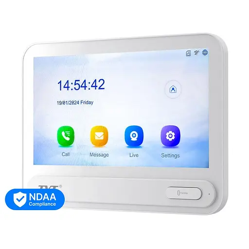 IP-видеодомофон с WiFi 7" TVT TD-E2137-PE/TP/WF White (82-00407)