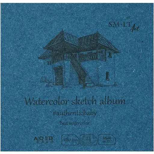 Альбом для акварели AUTHENTIC Baby 9х9см 280г/м2 24л SM-LT Art