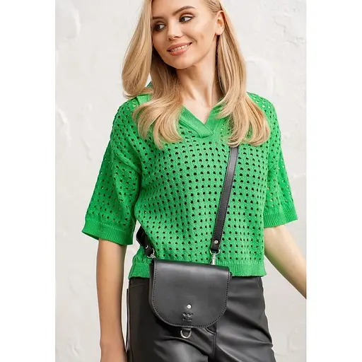 Жіноча шкіряна сумка Ruby S чорна - фото 1