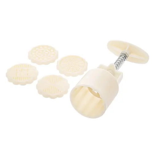 Плунжер кондитерский для печенья и мастики круг + 4 насадки, Kitchen Master Белый 86278 - фото 1