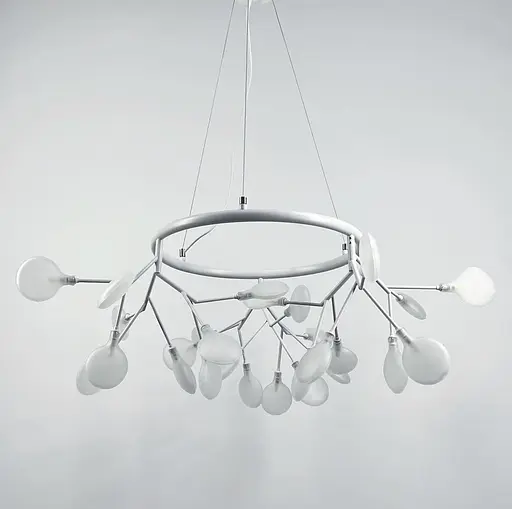 Підвісна люстра-кільце на 27 ламп в флористичних мотивах Line.F Колір плафона Графітовий - фото 3