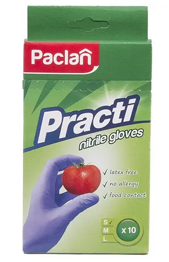 Рукавички нітрилові Paclan, розмір М, 10 шт.