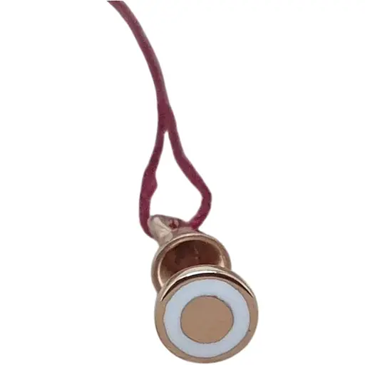 Золотая моносерьга-пуссета Tango с эмалью. 500043Ш Белый