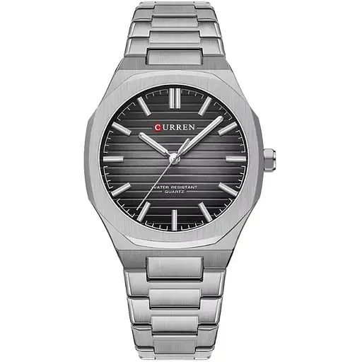 Годинник наручний Curren 8456 Silver Black Silver (18694)
