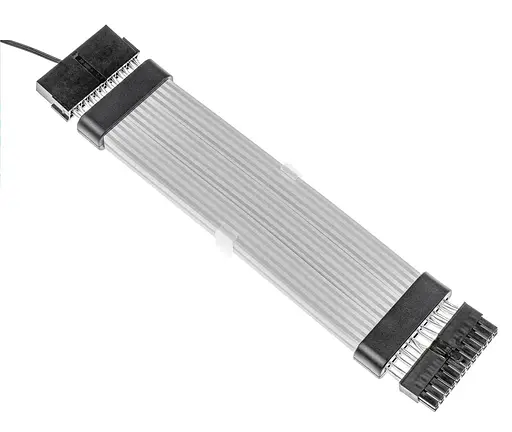 Кабель для ПК Qube RGB 24 pin Female to Male, Black - фото 2