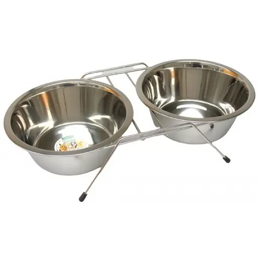 Комплект мисок TatraPet Expert на металевій підставці 1.8 л 19 см 2 шт.