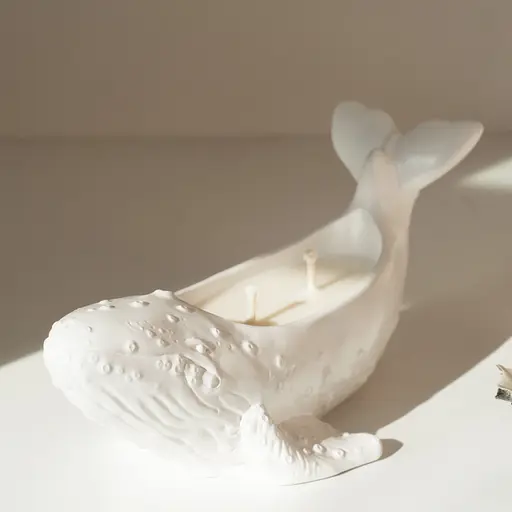 Ароматична свічка в гіпсовому кашпо "Кит" Spokiy SP2375 Білий 100 г - фото 5