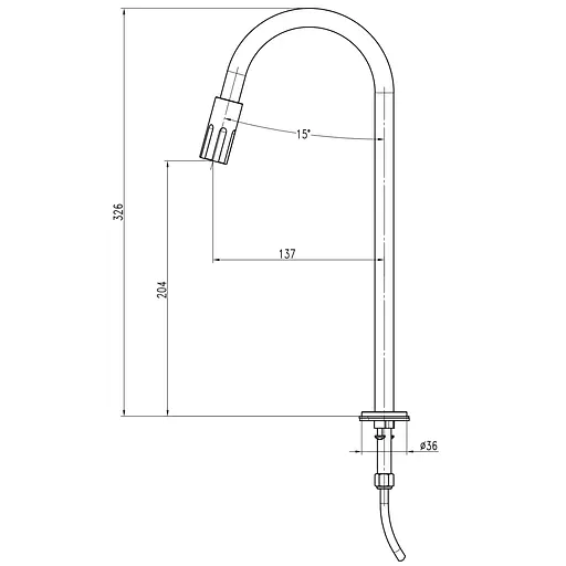 Кран для зворотнього осмосу Topaz Corsica TC-6801-L26-B Хром - фото 5