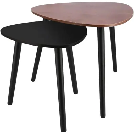 Комплект журнальных столиков Jumi Sinsey коричнево-черный