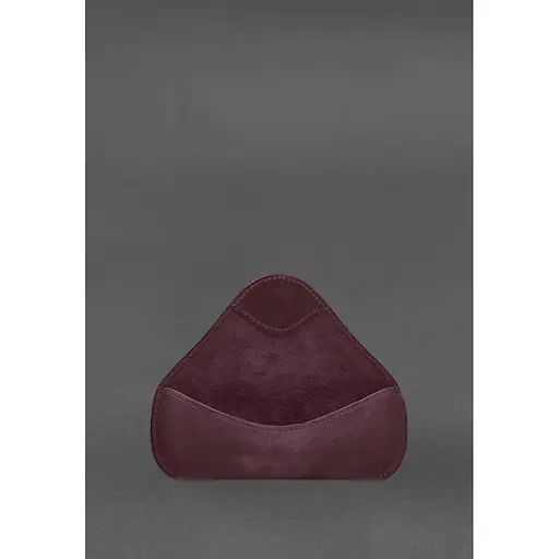 Кожаный чехол для очков BlankNote с клапаном на резинке Бордовый Crazy Horse - фото 7