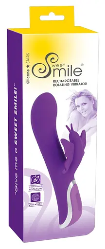 Вибратор-кролик Sweet Smile Rechargeable Rotating 23 см фиолетовый - фото 9