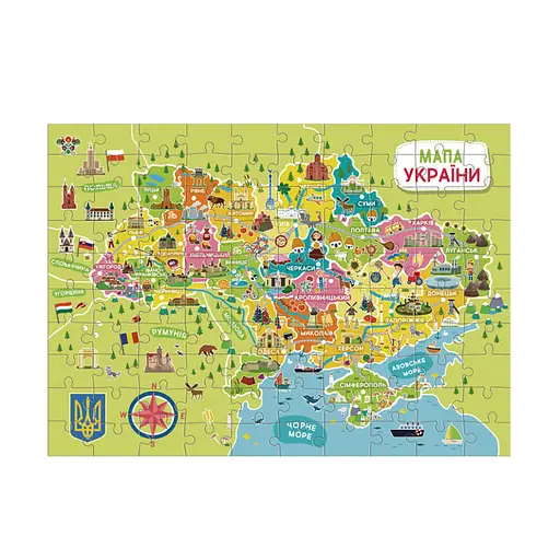 Пазли класичні Карта України 300706, 100 елементів - фото 5