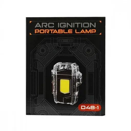 Фонарь зажигалка Multifunctional D48-1 (белый, желтый, красный) + BOX LCD Type-C (11 режимов) - фото 4