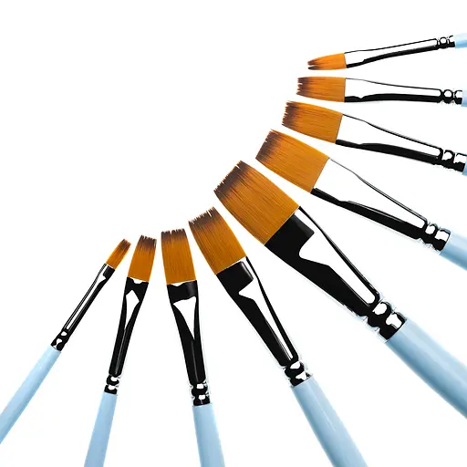 Пензель Синтетика плоска 6604A №14, довга ручка, 6604A14, 99IDEAS - фото 2