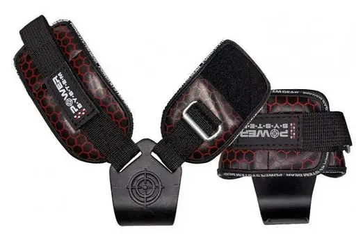Крюки для тяги на запястье Power System PS-3360 Hooks V2 Black/Red L (PS_3360_Black/Red L) - фото 2