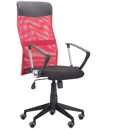 Кресло Ultra сиденье А-1/спинка Сеть красная, вставка Скаден черный