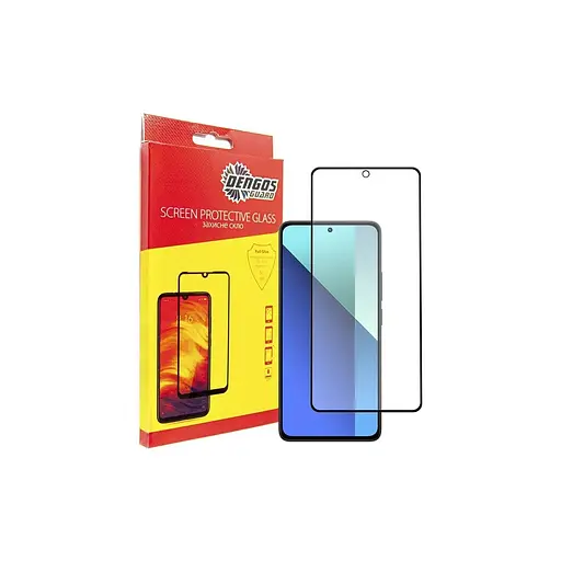 Чехол для мобильного телефона Dengos Kit for Xiaomi Redmi Note 13 4G case + glass (Black) (DG-KM-66) - фото 4