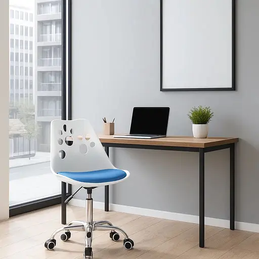 Офисное кресло Leobert Print бело-голубой - фото 2