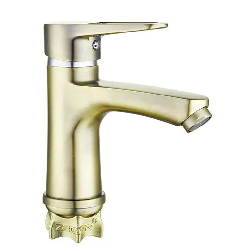 Змішувач для умивальника Troya PUD1-A045KT одноважільний бронзовий 30412 - фото 1