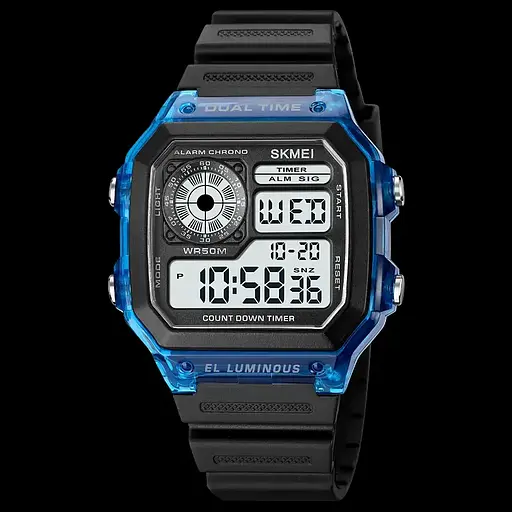 Чоловічий наручний спортивний годинник Skmei 1998 (Синій) - фото 3