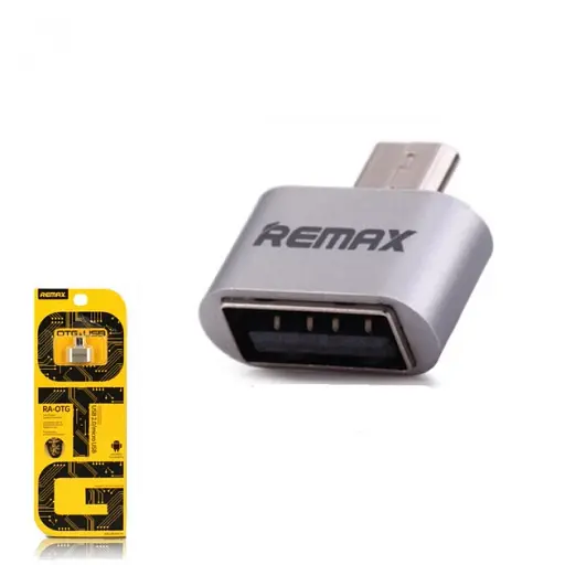 Перехідник Otg Remax MicroUSB usb RA-OTG Silver сріблястий - фото 3