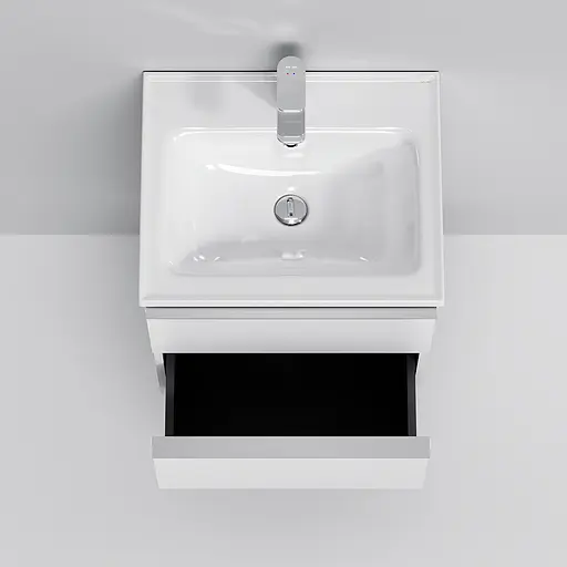 Тумба з умивальником AM.PM X-Joy S підвісна 55 см 2 ящики білий MTA-FHX0552WG-WCC0552WG Білий - фото 3