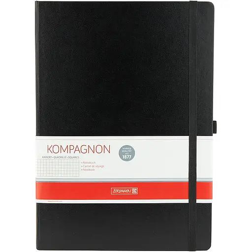Блокнот Brunnen Компаньон А4 клетка, черный (10-552 88 05)