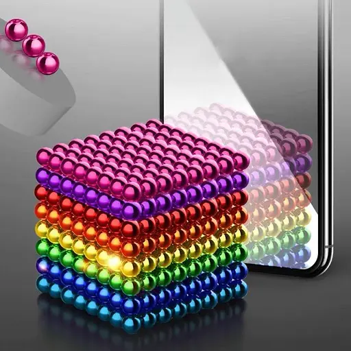 Игрушка головоломка магнитные шарики блоки Buckyballs Neocube полихромные, 216 шт по 5 мм, 1 набор - фото 3
