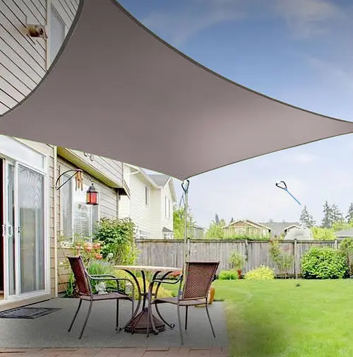 Тент навіс затіняючий водонепроникний прямокутний 4х5м Оксфорд (Сірий)