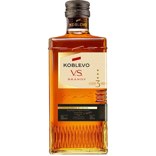 Коньяк Украины Коблево 3 звезды 40% 0.25 л (596341) - фото 1