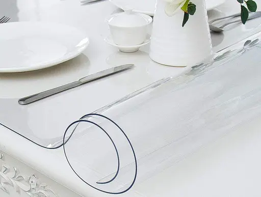 Прозора силіконова скатертину М'яке скло Soft Glass Покриття для меблів 1.1х1.8м (товщина 0.5 мм) - фото 4