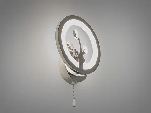 Світлодіодний приліжковий декоративний світильник Romin 16 W хром - фото 2