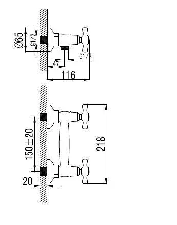 Смеситель для душа Imprese Ralsko New 15240NEW Хром - фото 2