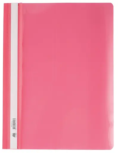 Швидкозшивач пластиковий, А4, PP, рожевий, 6 шт.