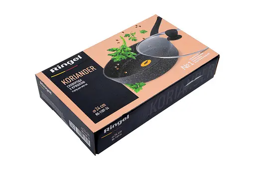 Сковорода Ringel Koriander с крышкой 24 см (RG-1107-24) - фото 3