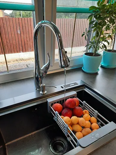 Чорний кошик для мийки Nett KB-3022 - фото 4