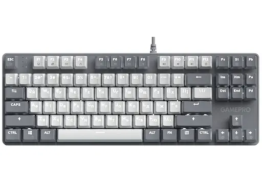 Клавіатура ігрова механічна GamePro MK-110-G USB Hot-Swap Outemu Red Switch Gray-White - фото 1