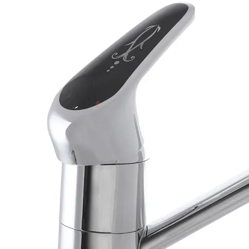 Змішувач для умивальника Haiba Magic 004 із чорною ручкою HB0689 Хром - фото 4