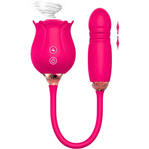 Вибратор Passion двойной вакуумный малиновый (4821002029556)